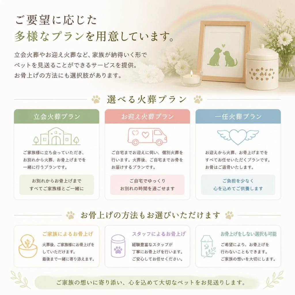 充実した葬儀プラン