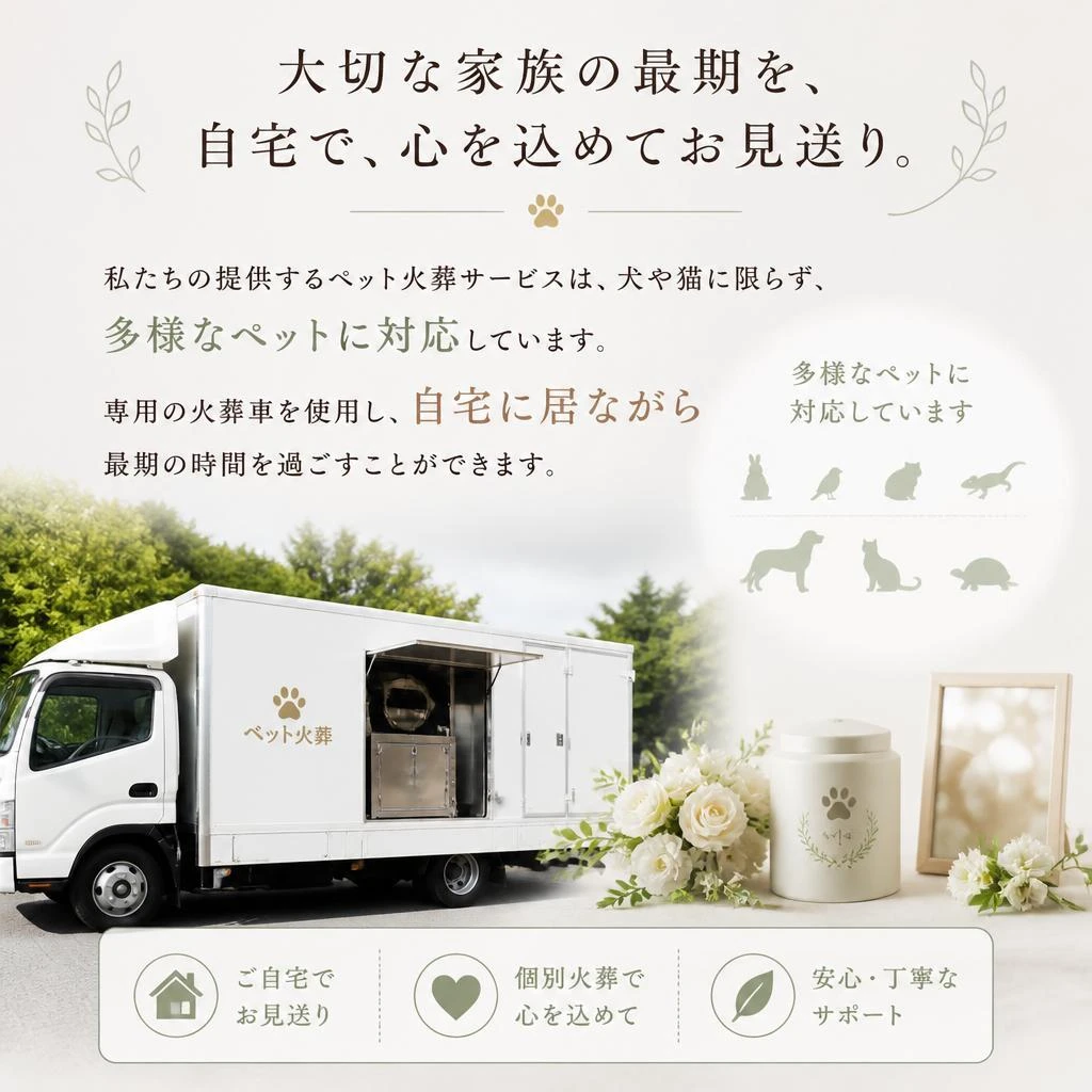 充実したペット火葬サービス