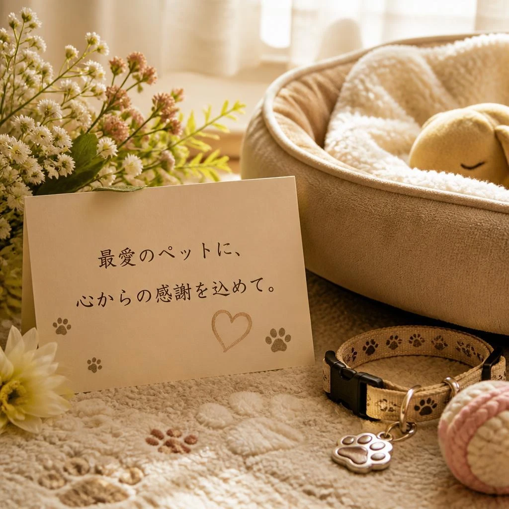 最愛のペットに、心からの感謝を込めて。