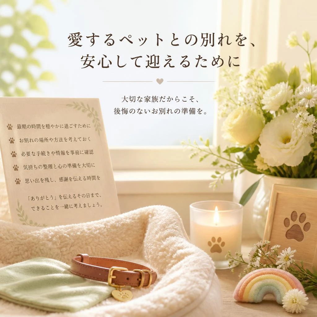 愛するペットとの別れを、安心して迎えるために