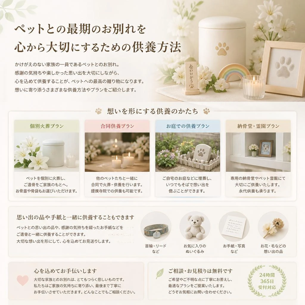 心を込めたペット供養