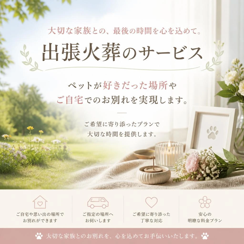 思い出の場所でのお別れも可能