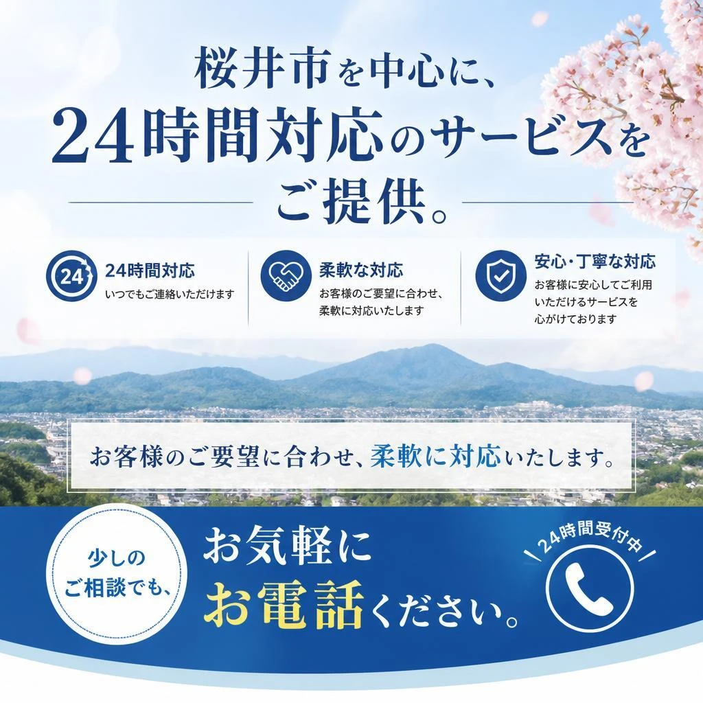 桜井市エリアに対応したサービス