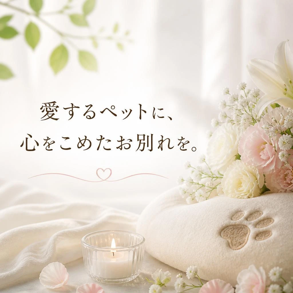 「愛するペットに、心をこめたお別れを。」