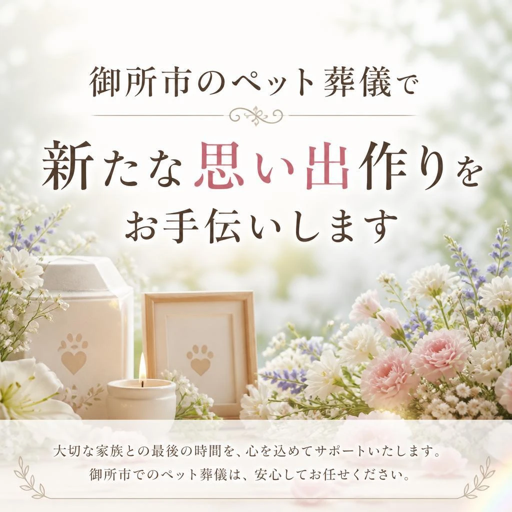 「御所市のペット葬儀で新たな思い出作りをお手伝いします」