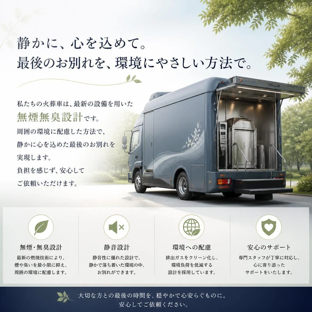 安心・安全な火葬車での対応