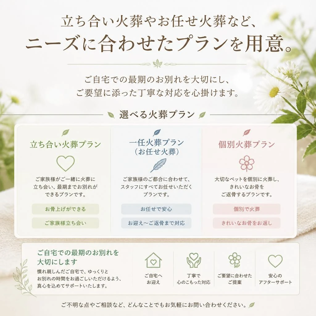 ご家族様の想いに応える対応
