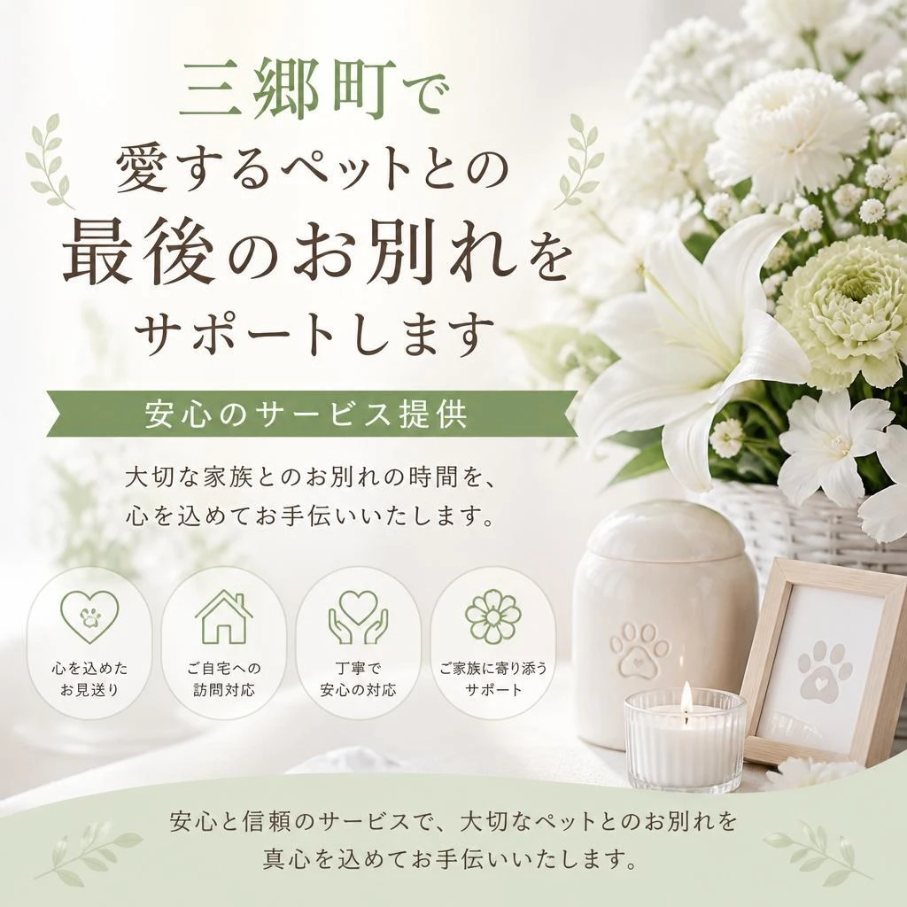 三郷町で愛するペットとの最後のお別れをサポートします・安心のサービス提供