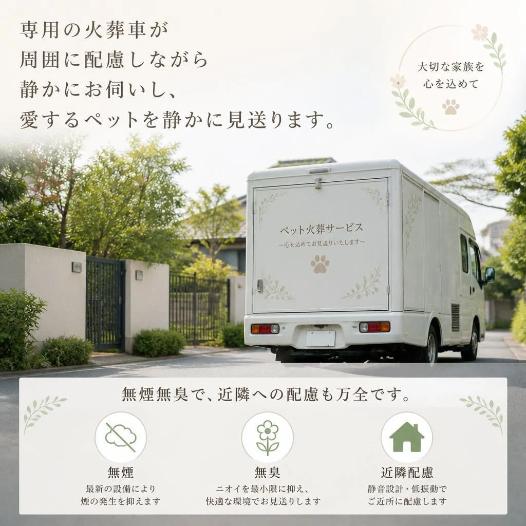 安心の火葬車がご自宅へ出張