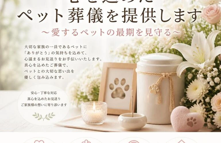 天理市で心を込めたペット葬儀を提供します～愛するペットの最期を見守る～