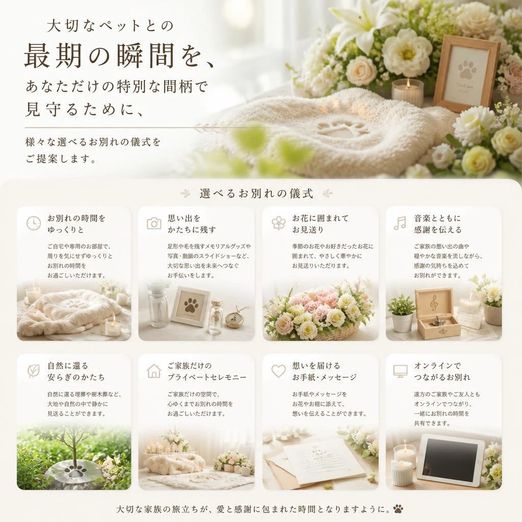 愛するペットとのお別れの儀式