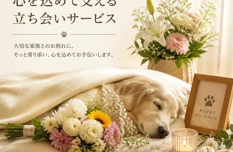 川西町のペット火葬　犬との最後の時間を心を込めて支える立ち会い葬儀サービス