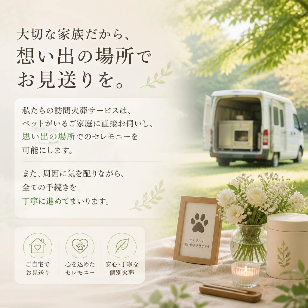 訪問火葬・出張火葬サービスの特徴