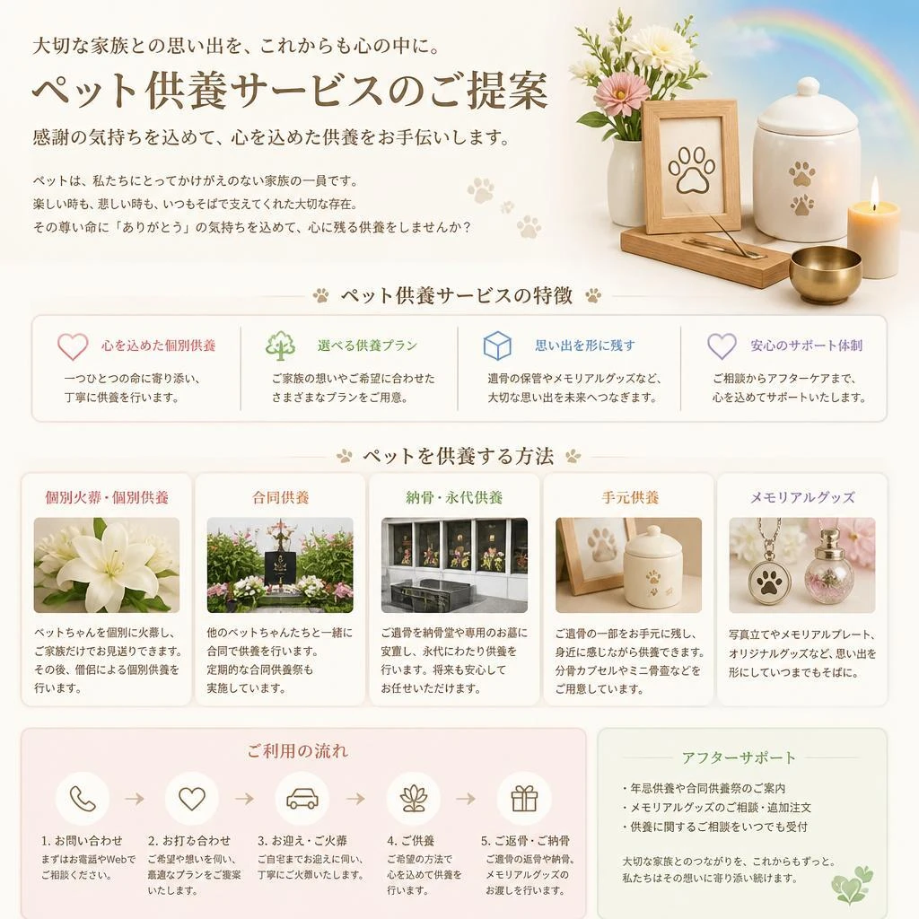 愛と感謝を込めた供養サービス