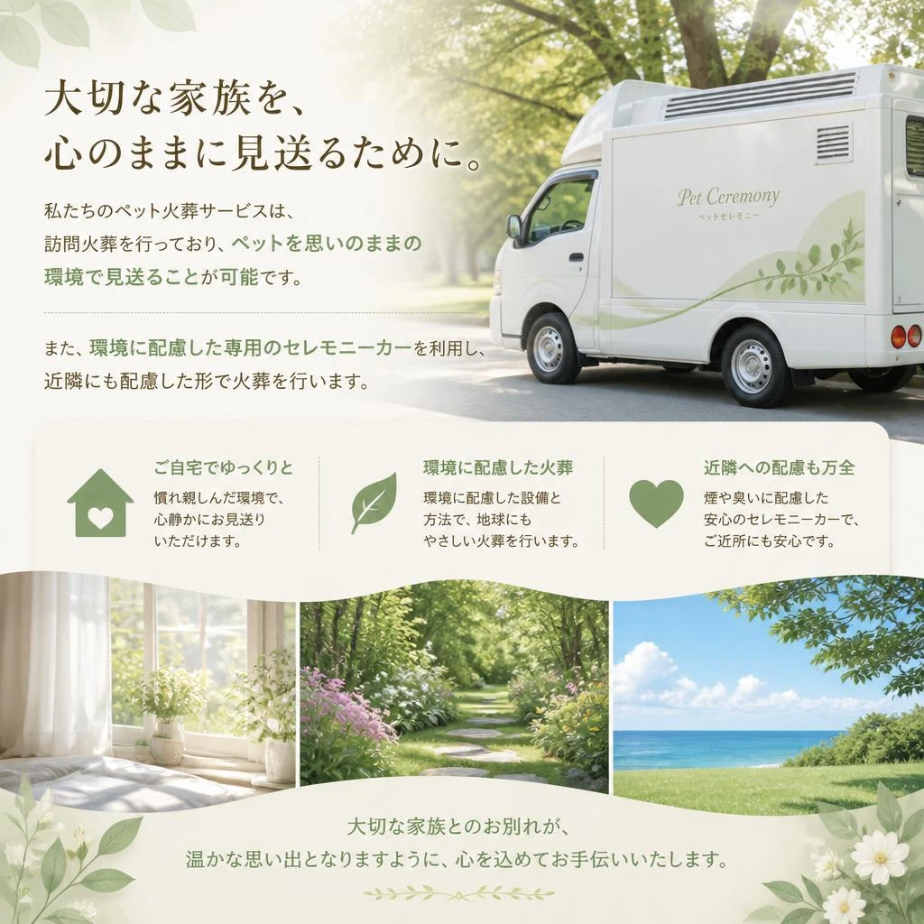 当社のペット火葬サービスの特徴