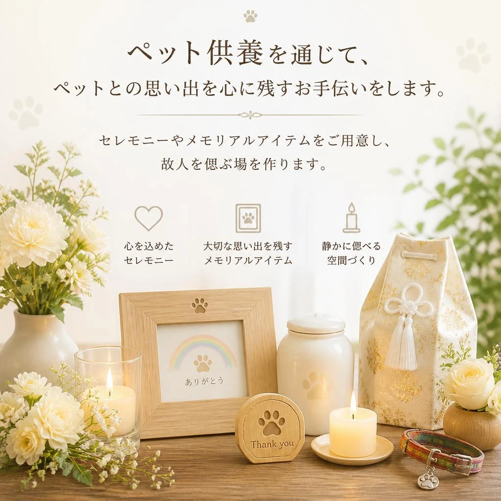 思い出を形にするペット供養