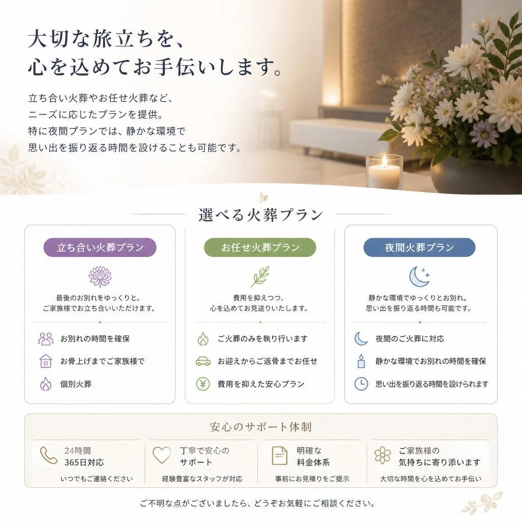 選べる火葬プラン