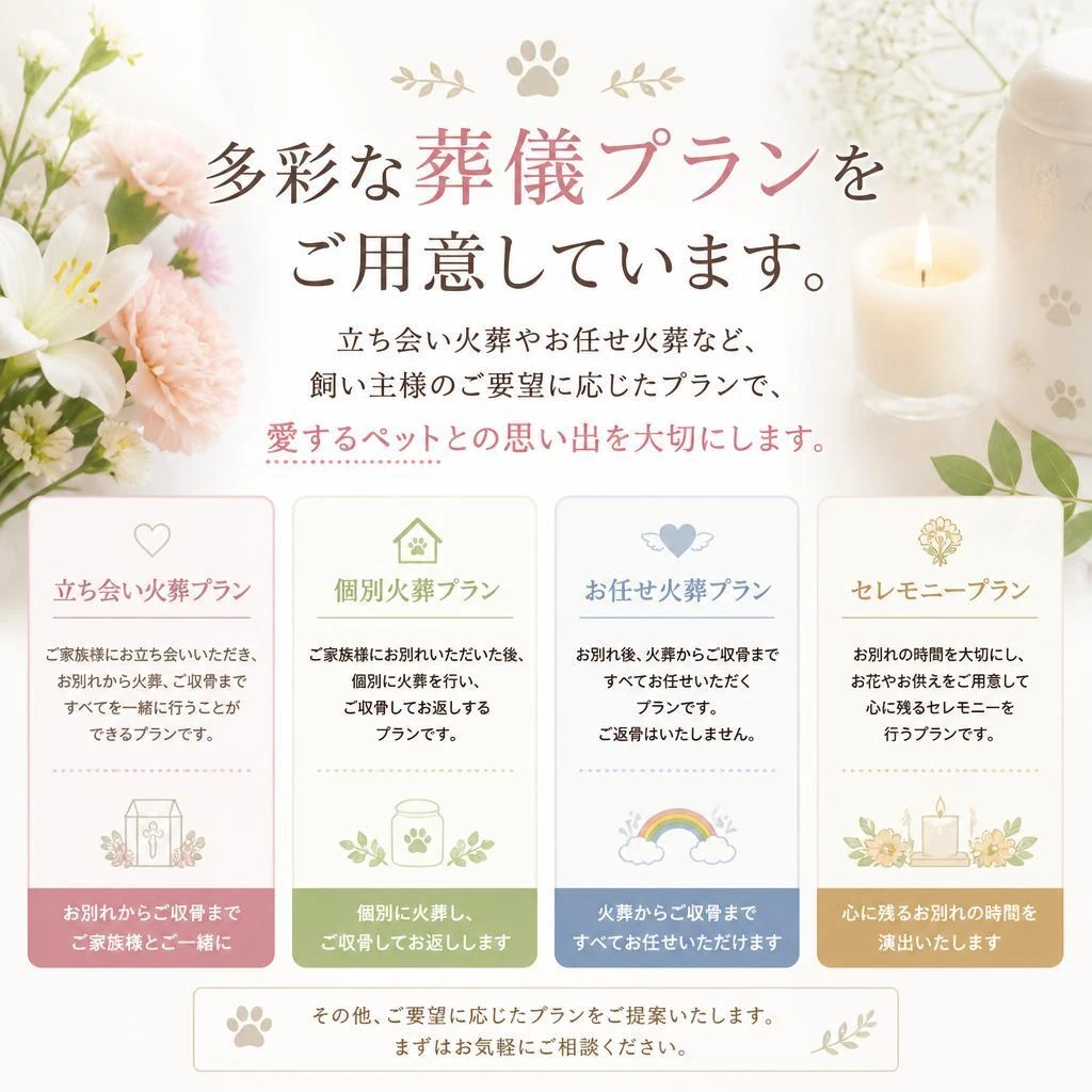 心を込めた葬儀プラン