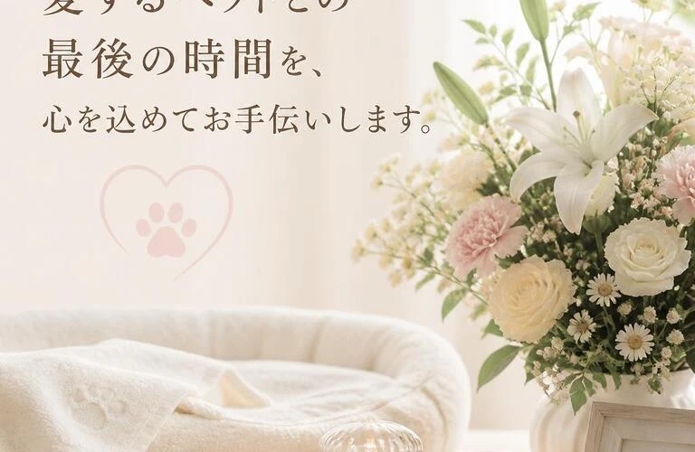 愛するペットとの最後の時間を、心を込めてお手伝いします。