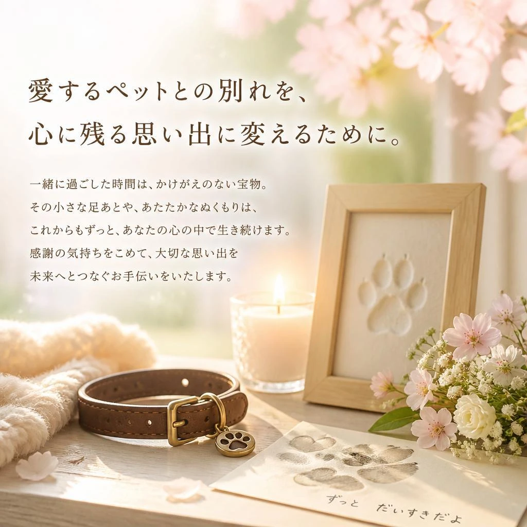 愛するペットとの別れを、心に残る思い出に変えるために。