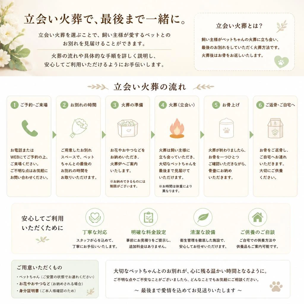 立会い火葬の流れと手順