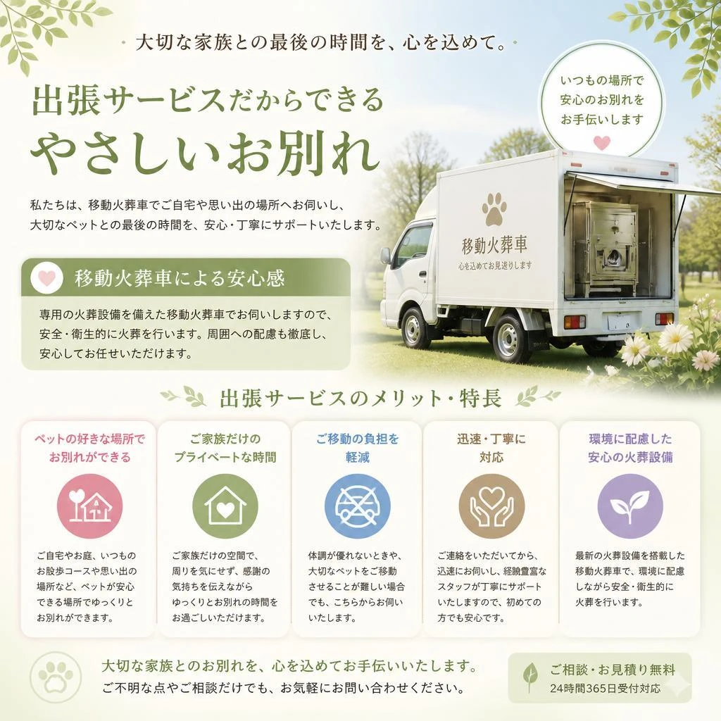 出張サービスの優れたポイント