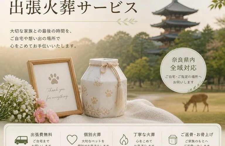 斑鳩町の訪問ペット火葬　愛するペットのための訪問火葬サービス