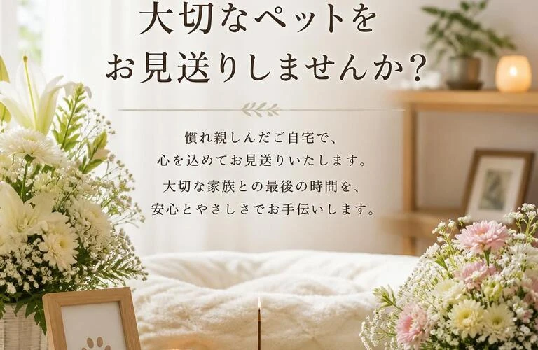 奈良市の訪問ペット火葬　ご自宅で大好きだったペットをお見送りしませんか