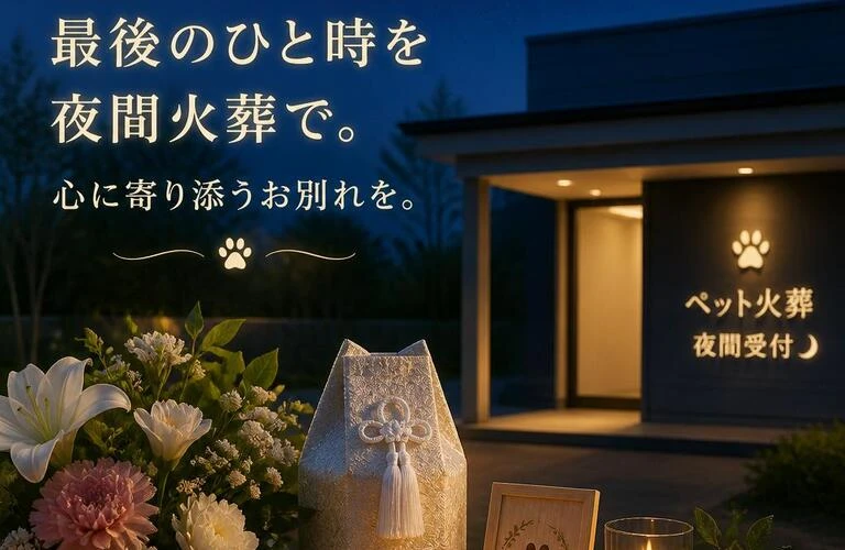 生駒市の訪問ペット火葬　ご家族が揃う夜間の火葬はいかがですか