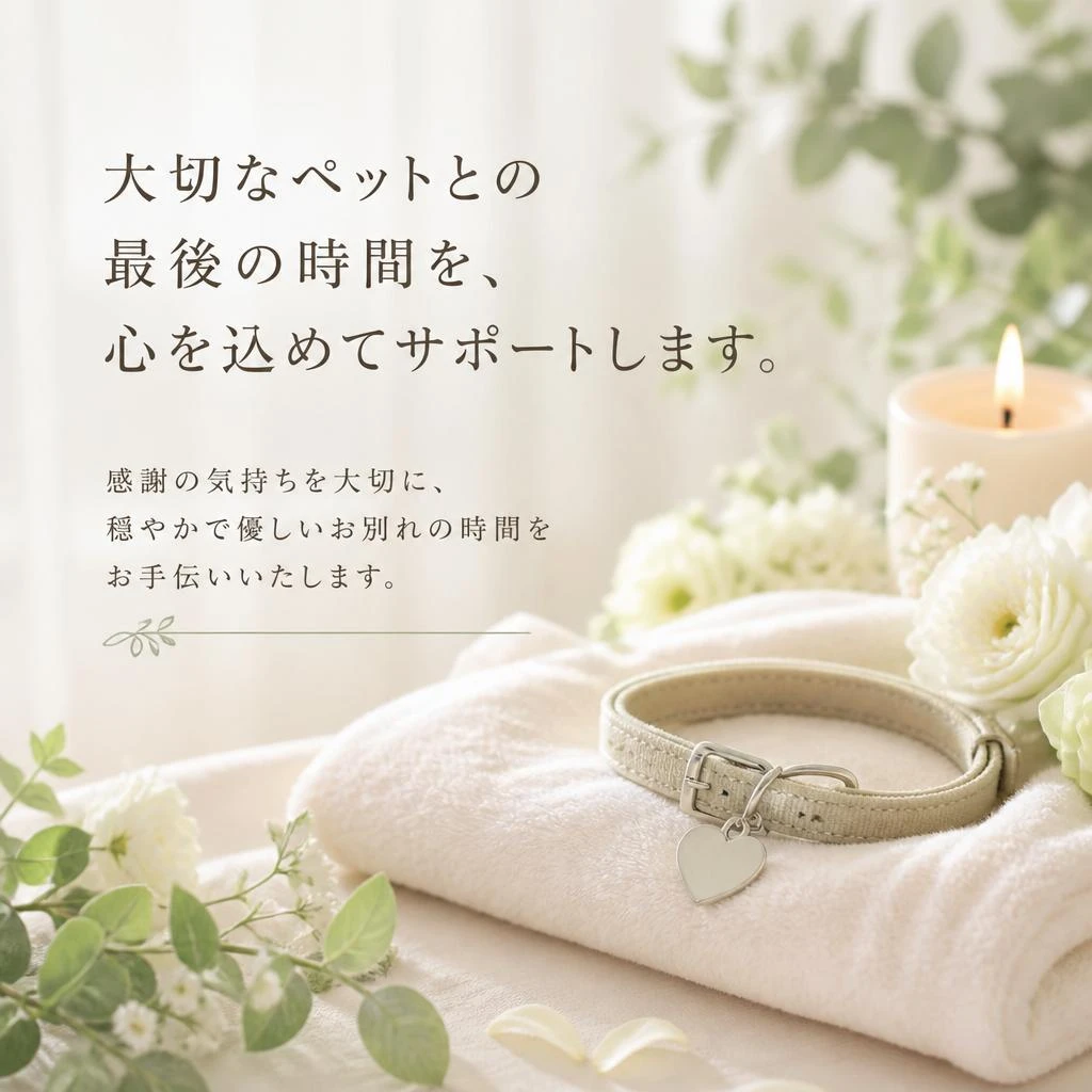 大切なペットとの最後の時間を、心を込めてサポートします。