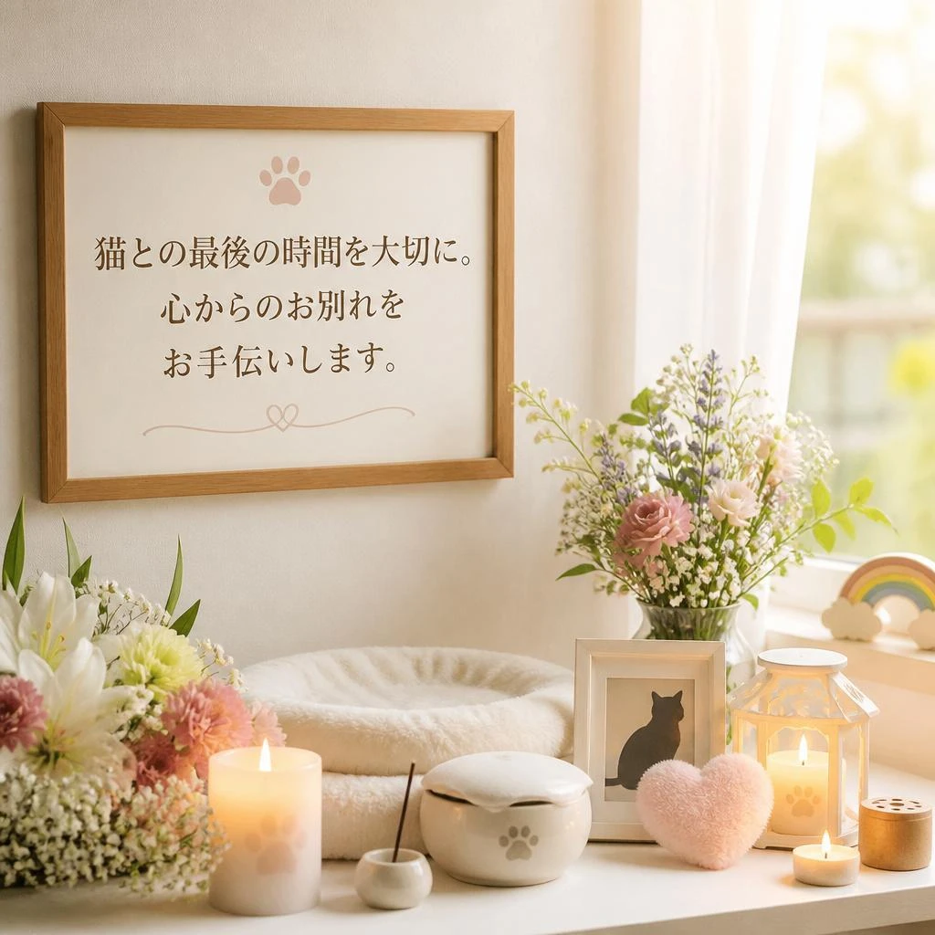 猫との最後の時間を大切に。心からのお別れをお手伝いします。