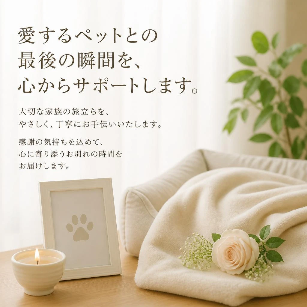 愛するペットとの最後の瞬間を、心からサポートします。