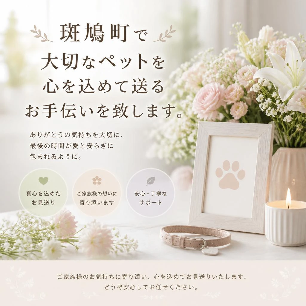 斑鳩町で大切なペットを心を込めて送るお手伝いを致します。