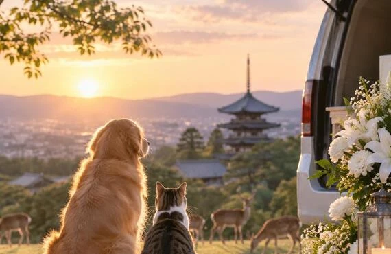 奈良で選ばれる心をつなぐ訪問ペット火葬　ご自宅や思い出の場所でゆっくりと愛と感謝を込めたお見送りをお手伝いします。